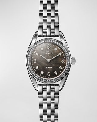 Derby Bracelet Watch with Mother-Of-Pearl and Diamonds, 30.5mm