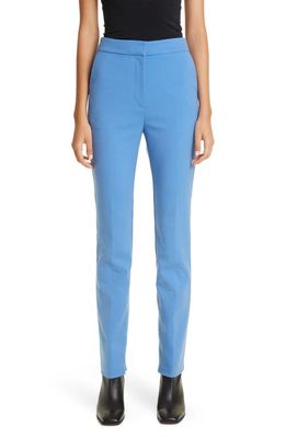 Derek Lam 10 Crosby Malika Side Slit Cotton Blend Pants in Light Blue