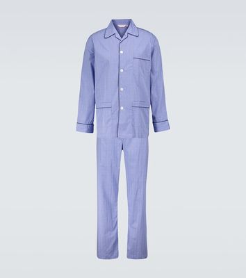 Derek Rose Felsted 3 checked cotton pajama set