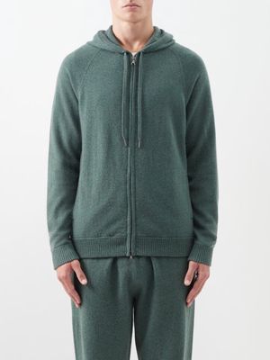 Derek Rose - Finley Cashmere Hooded Sweater - Mens - Green