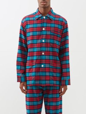 Derek Rose - Kelburn Check Cotton Pyjamas - Mens - Red Multi