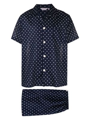 Derek Rose Nelson polka-dot pajama set - Blue