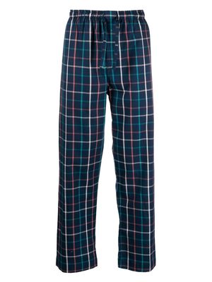 Derek Rose plaid cotton pyjama bottoms - Blue
