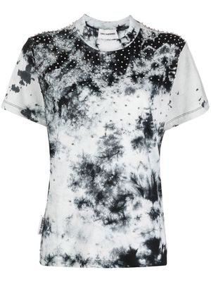 DES PHEMMES tie dye-print short-sleeved T-shirt - Black