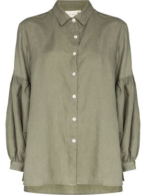 DES SEN Corbusier linen shirt - Green