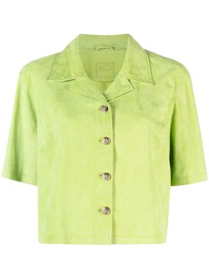 Desa 1972 cropped suede shirt - Green