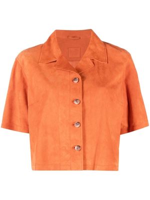 Desa 1972 cropped suede shirt - Orange