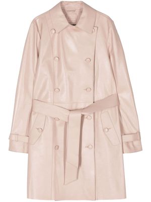 Desa 1972 double-breasted leather coat - Pink