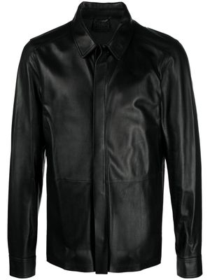 Desa 1972 long-sleeve leather shirt - Black