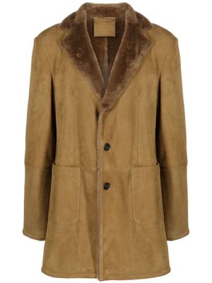 Desa 1972 notched-lapels shearling coat - Neutrals