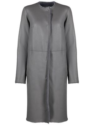 Desa 1972 reversible shearling midi coat - Grey