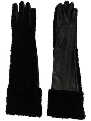 Desa 1972 shearling long gloves - Black