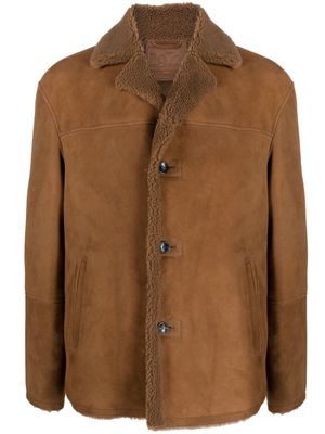 Desa 1972 single-breasted shearling jacket - Brown