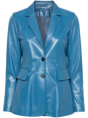Desa 1972 split-cuffs leather blazer - Blue