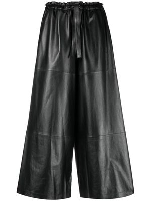 Desa 1972 wide-leg leather trousers - Black