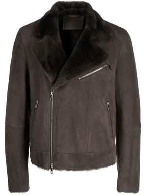 Desa Collection sherling trim jacket - Grey