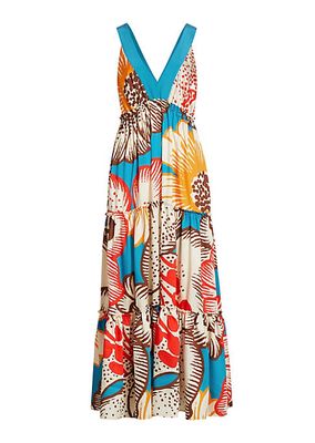 Descanso Tiered Floral Maxi Dress