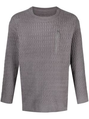 Descente ALLTERRAIN Fusion cable-knit jumper - Grey
