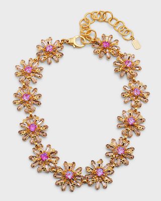 Deserae Crystal Flower Necklace