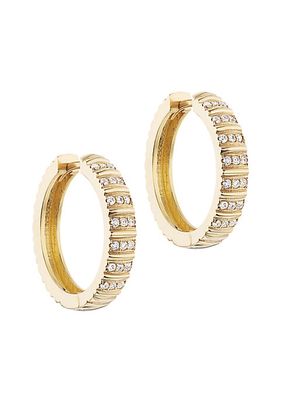 Desert Rising Juli 14K Yellow Gold & 0.26 TCW Diamond Hoop Earrings