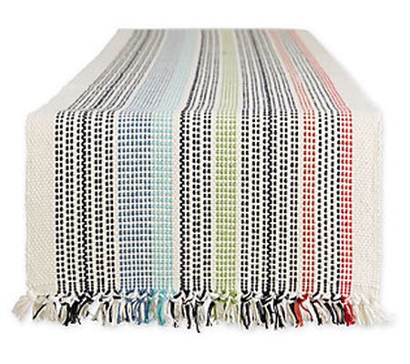 Design Imports 13" x 72" Mediterranean Fringe T ble Runner