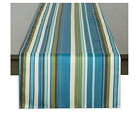 Design Imports 14" x 72" Beachy Stripe Outdoor able Runner