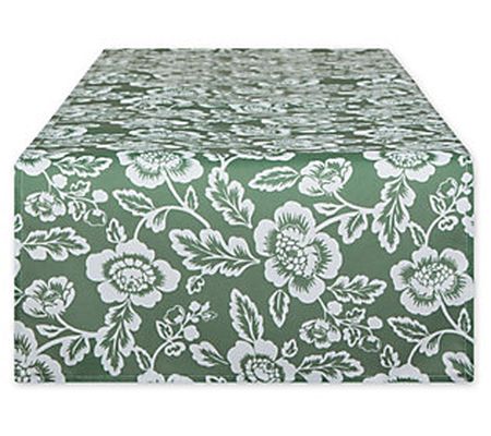 Design Imports 14" x 72" Floral Print Outdoor T able Runner