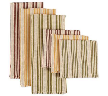 Design Imports 6-Piece Harvest Kitchen Towel & ishcloth Set
