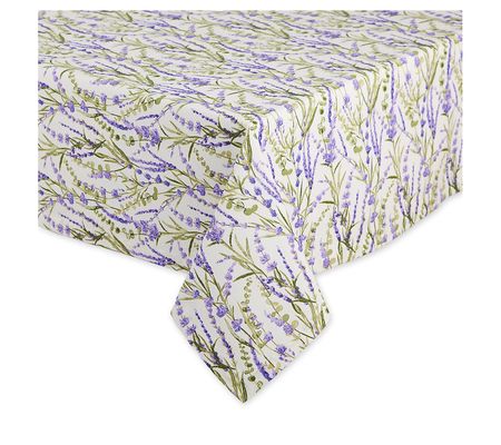 Design Imports 60X84 Lavender Fields Printed Ta blecloth