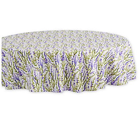 Design Imports 70" Round Lavender Fields Printe d Tablecloth