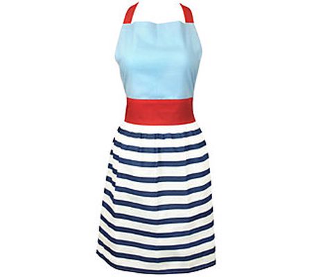Design Imports Adjustable Stripe Skirt Apron