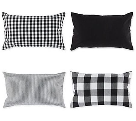 Design Imports Assorted Pillow Covers 12x20 S/4