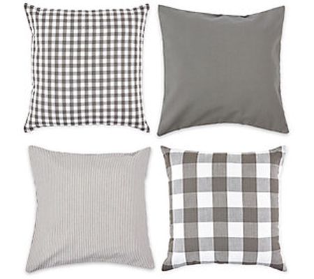 Design Imports Assorted Pillow Covers S/4