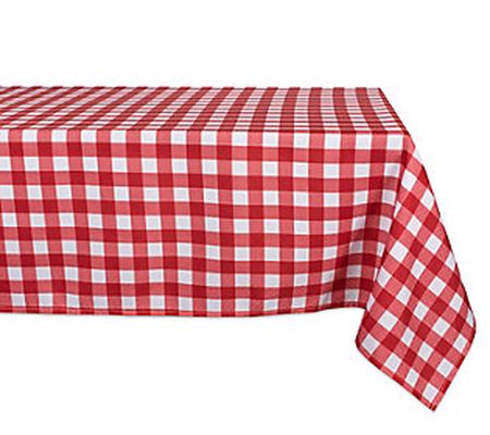 Design Imports Check Outdoor Tablecloth 60" x 1 20"
