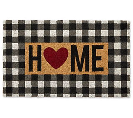 Design Imports Checkers Home Heart 18x30 Doorma t