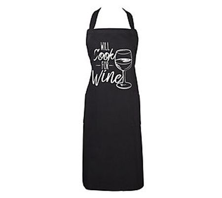 Design Imports "Cook for Wine" Print Apron