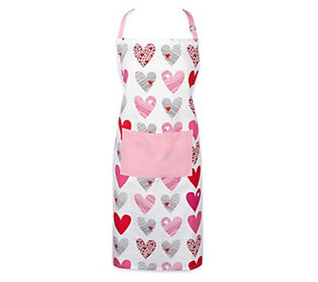 Design Imports Hearts Collage Bib Chef Apron