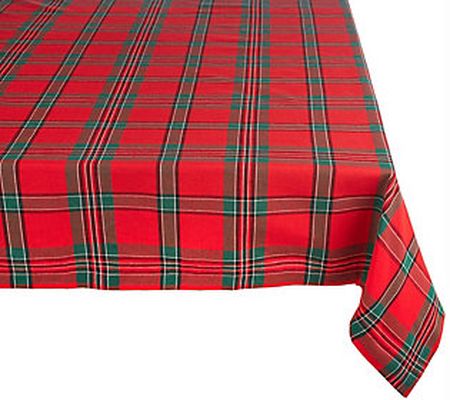 Design Imports Holiday Plaid Tablecloth 60" x 8 4"