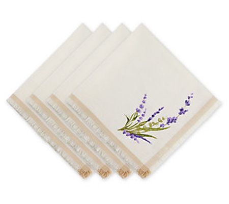 Design Imports Lavender Sprigs Printed Napkin S et of 4