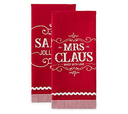 Design Imports Mr. & Mrs. Claus Kitchen Towel S et