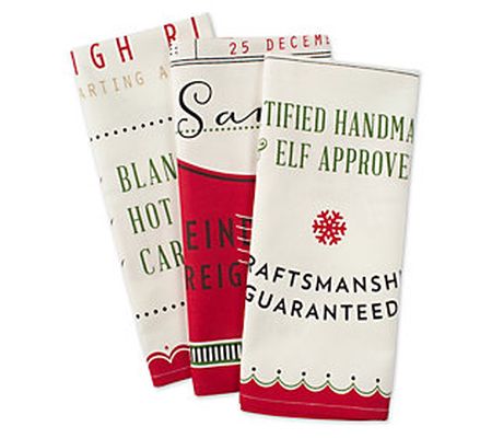 Design Imports North Pole Holiday Kitchen Towel Set of 3