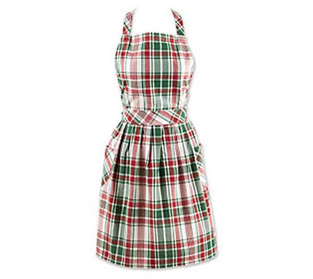 Design Imports Plaid Yuletide Apron