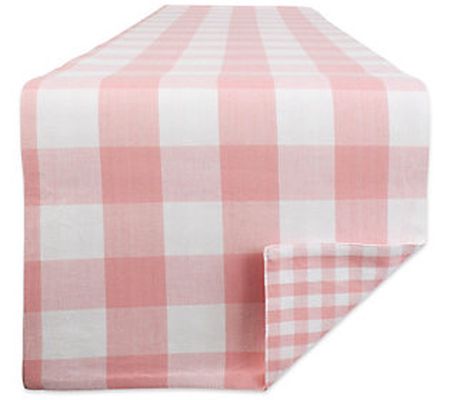 Design Imports Reversible Gingham Runner 14" x 108"