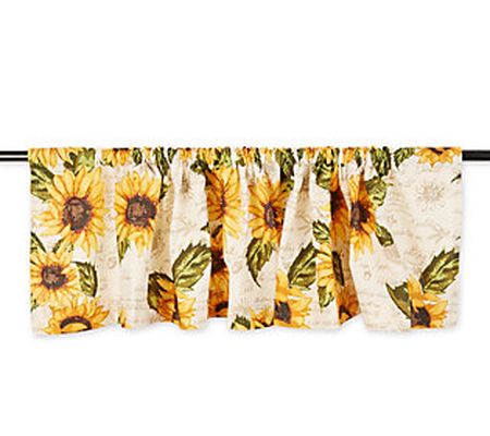Design Imports Rustic Sunflowers Printed Window Valance 72x14
