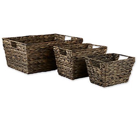 Design Imports Set/3 Hyacinth Baskets