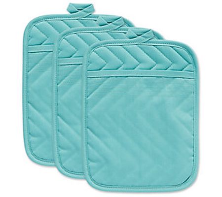 Design Imports Set of 3 Quilted Potholders