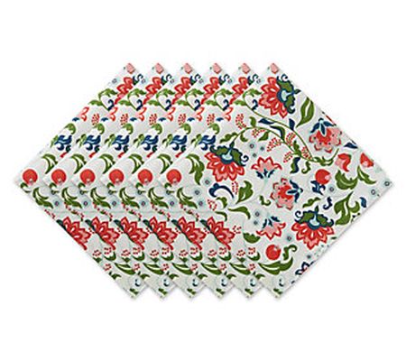 Design Imports Set of 6 Garden Floral Outdoor N pkin
