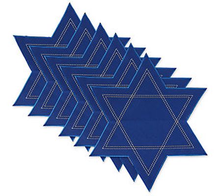 Design Imports Set of 6 Star of David Embroider ed Placemats