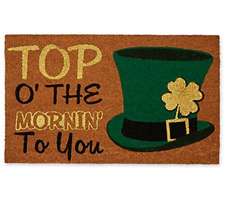 Design Imports Top O' The Mornin' To You] 18" x 30" Doormat