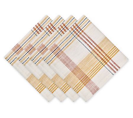 Design Imports Veranda Plaid Napkin Set of 4